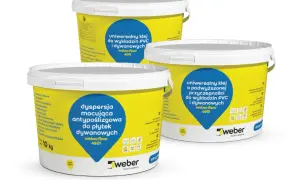 Szukasz idealnego kleju do paneli ściennych PVC? Zobacz dyspersje mocujące weber.floor 4911, 4915 i 4921 – uniwersalne, o podwyższonej przyczepności.