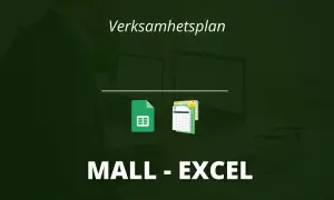 Verksamhetsplan mall i Excel. En mall för att planera din verksamhet.