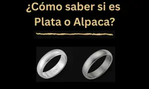 Dos anillos, uno con "925" grabado, para diferenciar plata de alpaca y evitar alergia a la plata.