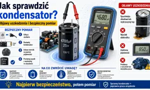 Jak sprawdzić kondensator? Zobacz, jak sprawdzić końcówkę mocy, objawy uszkodzenia i bezpieczny pomiar.