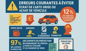 Erreurs courantes à éviter lors de l'achat d'un véhicule : vérifiez la carte grise, les numéros de série et le nom du titulaire pour éviter amendes et poursuites.