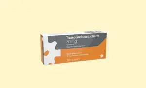 Opakowanie leku Trazodone Neuraxpharm 50 mg, zawierające 30 tabletek z trazodonem chlorowodorkiem.