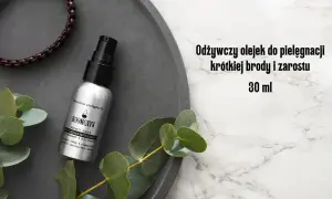 Odżywczy olejek do pielęgnacji krótkiej brody i zarostu. Idealny, gdy zastanawiasz się, co na porost brody. 30 ml.