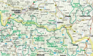 Eine detaillierte **Riesengebirge Karte** mit vielen Ortschaften, Nationalparks und Skigebieten.