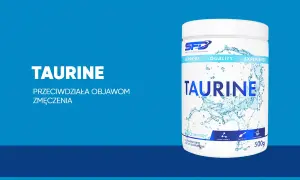 Pojemnik z tauryną, która przeciwdziała objawom zmęczenia. Czy tauryna pobudza? Sprawdź!