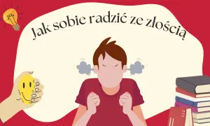 Chłopiec zły, dymi mu z uszu. Jak rozładować złość? Pomaga uśmiechnięta buźka i książki.