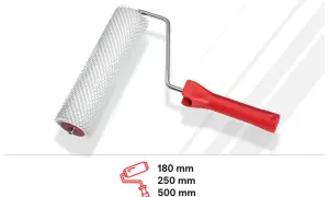 Rouleau débulleur pour ragréage, idéal pour éliminer les bulles d'air dans les enduits et résines. Disponible en plusieurs tailles.