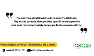 Prowadzenie działalności to odpowiedzialność. Chcesz wiedzieć, ltd co to znaczy? Skontaktuj się z Fastax Ltd.