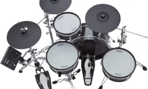 Elektroniczny zestaw perkusyjny Roland V-Drums, gotowy do akcji. Idealny dla każdego, kto chce poczuć się jak dj drum.