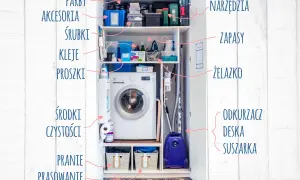 Szafka gospodarcza: Odkurzacz, mop, deska. Genialne patenty!
