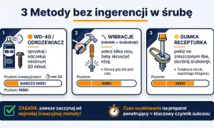 Jak odrdzewić śruby: 3 metody - WD-40, wibracje, gumka recepturka. Zacznij od najmniej inwazyjnej!