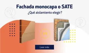 Comparativa visual de fachadas: monocapa vs SATE. Descubre la diferencia entre cotegran y monocapa para elegir el mejor aislamiento.