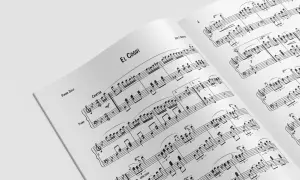 Nuty na klawiszach utworu "El Coqui" dla pianisty solo.