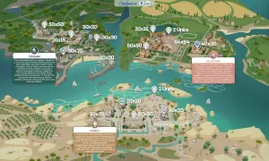 Mapa Sims 4: Ondarion. Dzielnice Verdemar, Bellacorde i Dambele czekają na odkrycie.