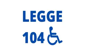 Legge 104 e il verbale INPS per l'indennità di accompagnamento. Simbolo disabilità.