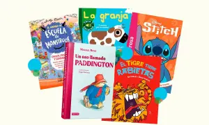 Libros infantiles como "El mundo de la escuela de monstruos", "Un oso llamado Paddington" y "El tigre tiene rabietas", ideales para cuentos para niños mayores.