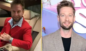 Czy które gwiazdy mają ukryte talenty niezwiązane z show-biznesem? Ten mężczyzna w czerwonym garniturze i eleganckim stroju sugeruje, że tak.
