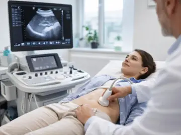 Lekarz wykonuje USG jamy brzusznej pacjentce. Dowiedz się, jak przygotować się do tego badania.