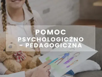Dziecko z pluszowym misiem i rysunkiem rodziny otrzymuje pomoc psychologiczno pedagogiczną.