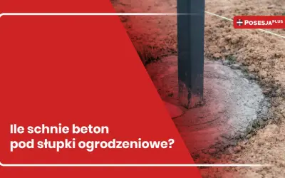 Ile schnie beton pod słupki ogrodzeniowe? Fundament wokół słupka ogrodzeniowego, gotowy do dalszych prac.