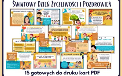 Światowy Dzień Życzliwości i Pozdrowień: zbiór kart PDF z inspiracjami, jak okazywać dobroć i sprawić, by świat był lepszy.