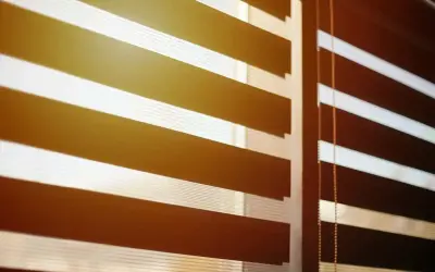 Zasłony typu dzień-noc, z pasami zaciemniającymi i transparentnymi, chronią przed słońcem i promieniami UV.