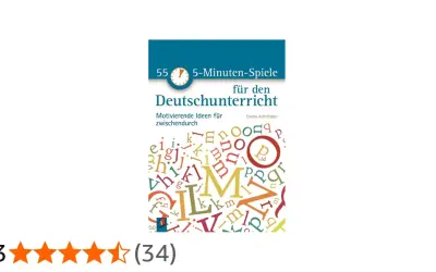 Buchcover: 55 5-Minuten-Spiele für den Deutschunterricht. Motivierende Ideen für zwischendurch. Bunte Buchstaben.