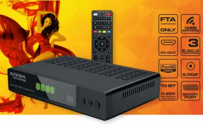 Szukasz idealnego dekodera do telewizji naziemnej? Ariva 160 Combo to Twój wybór! Odbiera sygnał DVB-S2+T2, obsługuje Full HD 1080p i H.265.