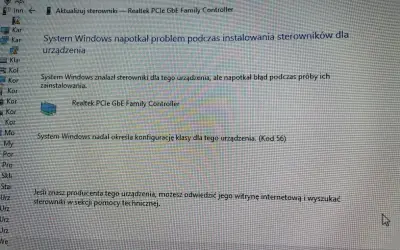 Błąd instalacji sterowników Realtek PCIe GBE Family Controller. System Windows nie może określić konfiguracji urządzenia.