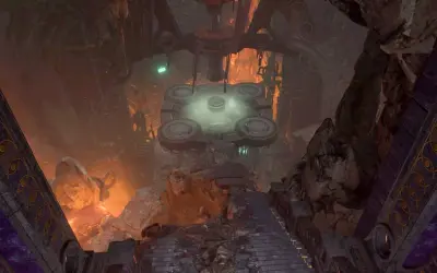 Mroczna, skalista jaskinia z centralną platformą i płonącym piecem. To serce kuźni adamantyny w Baldur's Gate 3.