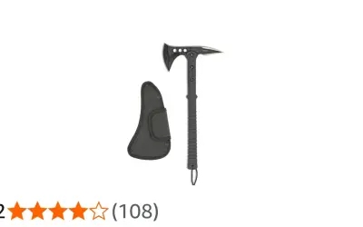 Hacha táctica Albainox con funda. Ideal para supervivencia y actividades al aire libre.