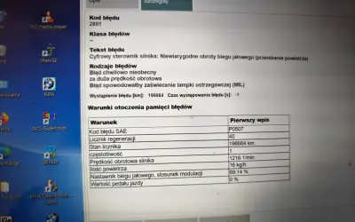 BMW P0507: Niewiarygodne obroty biegu jałowego, prawdopodobnie przez przenikanie powietrza. Błąd wystąpił przy 196664 km.