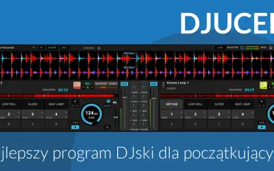 DJUCED - najlepszy program DJ dla początkujących. Interfejs z dwiema ścieżkami, falami dźwiękowymi i kontrolkami miksera.