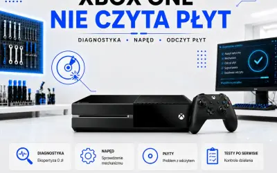 Xbox One nie czyta płyt? Naprawa konsoli, diagnostyka napędu i odczytu płyt. Sprawdź naszą ofertę.