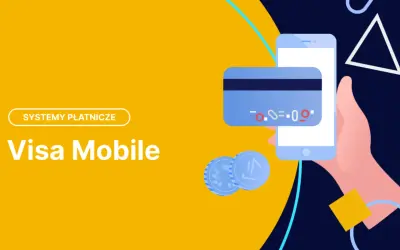 Płatności mobilne z Visa Mobile: karta, telefon i monety symbolizują wygodne transakcje.