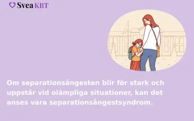 En flicka klamrar sig fast vid sin mamma vid skolentrén, en bild av separationsångest.