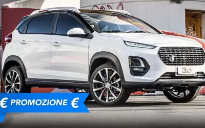 DR 3, un SUV bianco con un'offerta speciale.