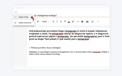 Jak dodać post z Instagrama do posta na blogu? Poradnik krok po kroku.