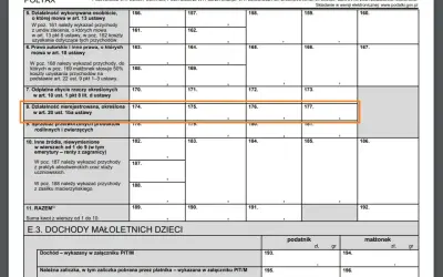 Wiersz 8 formularza PIT dotyczy działalności nierejestrowanej 2026.
