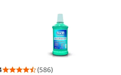 Collutorio Oral-B Pro-Expert Multi-Protection, senza alcool, con clorexidina per una protezione completa.