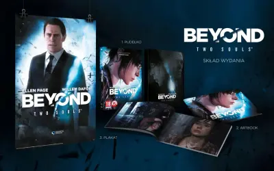 Kolekcjonerskie wydanie gry Beyond: Two Souls, zawierające pudełko, artbook i plakat. Czas gry zależy od gracza.
