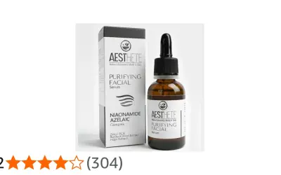Siero viso purificante AESTHETE con acido azelaico e niacinamide, ideale per una pelle radiosa.