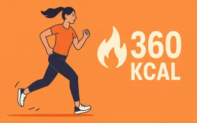Kobieta biegnie, spalając 360 kcal. Dowiedz się, ile kalorii spala bieganie!