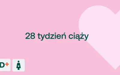 28 tydzień ciąży. Czas na przygotowania do narodzin. D+ ikona kobiety w ciąży.