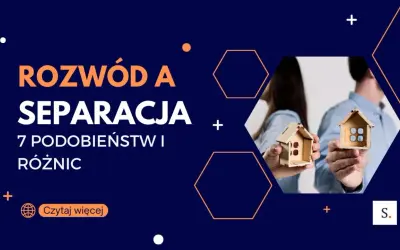 Rozwód a separacja: 7 podobieństw i różnic. Dwie osoby trzymają połówki domku, symbolizujące podział majątku.