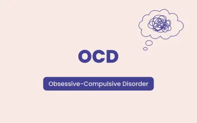 OCD, tvångssyndrom. Tankebubblan visar hur det känns när jag har ångest.