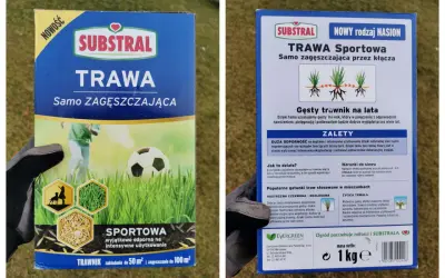 Substral Trawa Sportowa - jaka trawa na trawnik? Samo zagęszczająca, odporna na deptanie, idealna do intensywnego użytkowania.