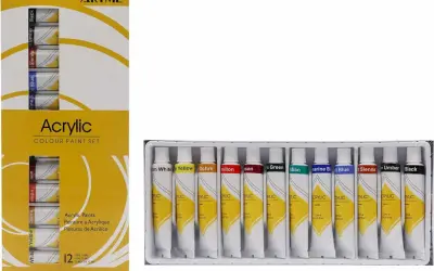 Set di colori acrilici per colorare la resina con acrilici. Tubetti da 12ml in varie tonalità.