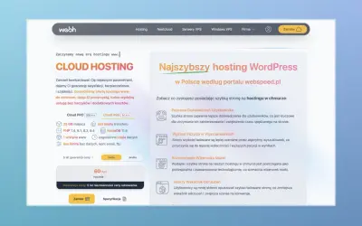 Darmowy hosting stron WWW w chmurze. Szybka, wydajna usługa z gwarancją ceny na 5 lat. Idealna dla WordPressa.