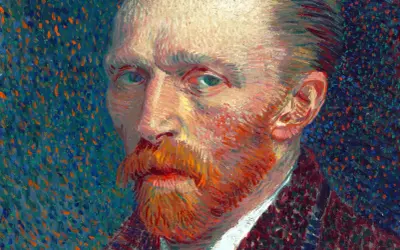 Portret Vincenta van Gogha z rudą brodą i przenikliwym spojrzeniem. Ciekawe, co wtedy myślał?